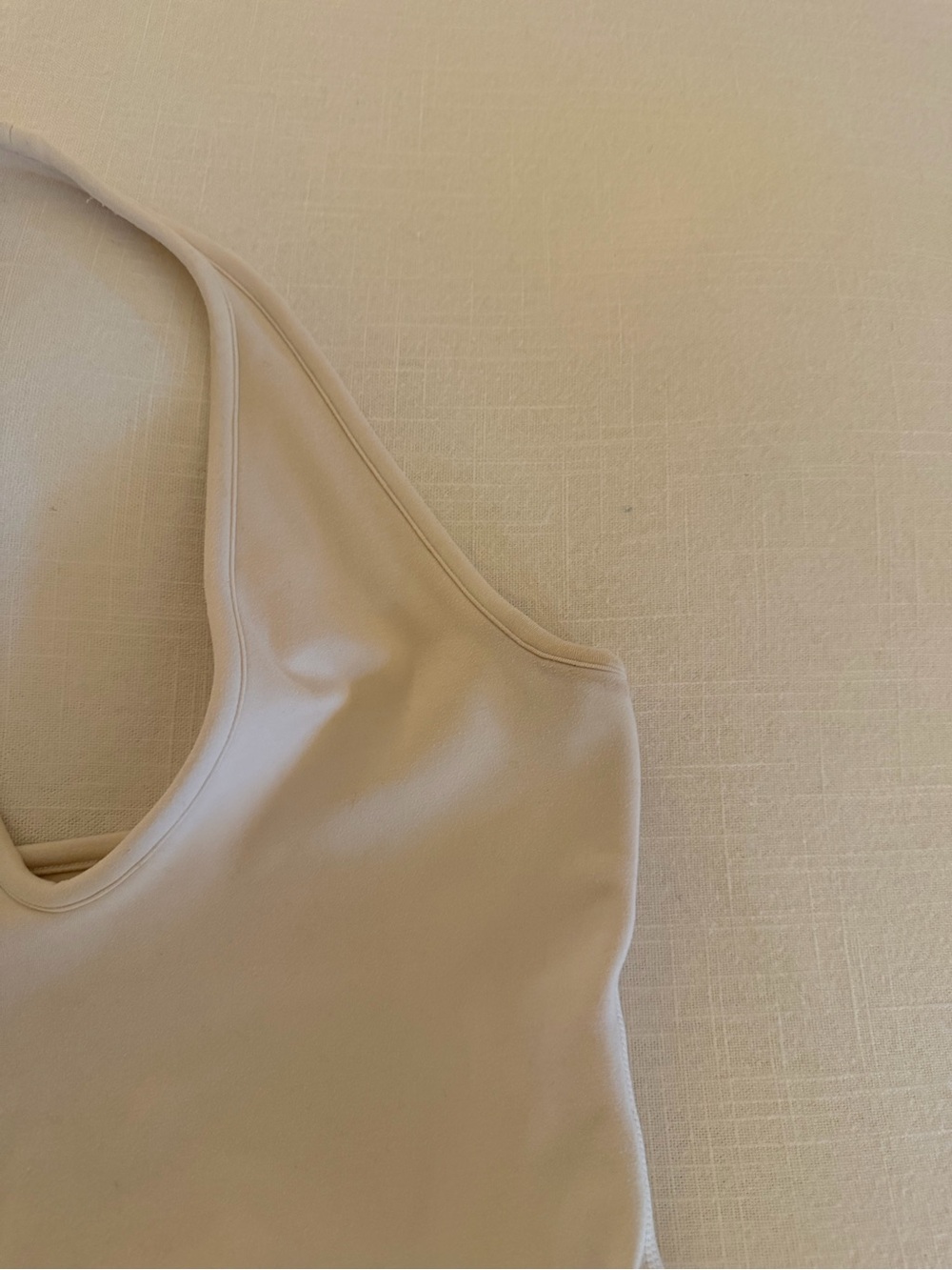 437 Halter Tank Top in Crème - Picture 4 of 5